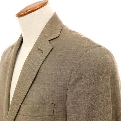 【中古】カンタレリ Cantarelli ウール 2つボタンスーツ ベージュxブラウン【サイズ46】【 状態ランクC 】【 メンズ 】