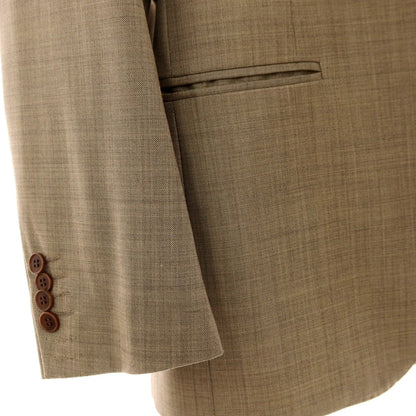 【中古】カンタレリ Cantarelli ウール 2つボタンスーツ ベージュxブラウン【サイズ46】【 状態ランクC 】【 メンズ 】