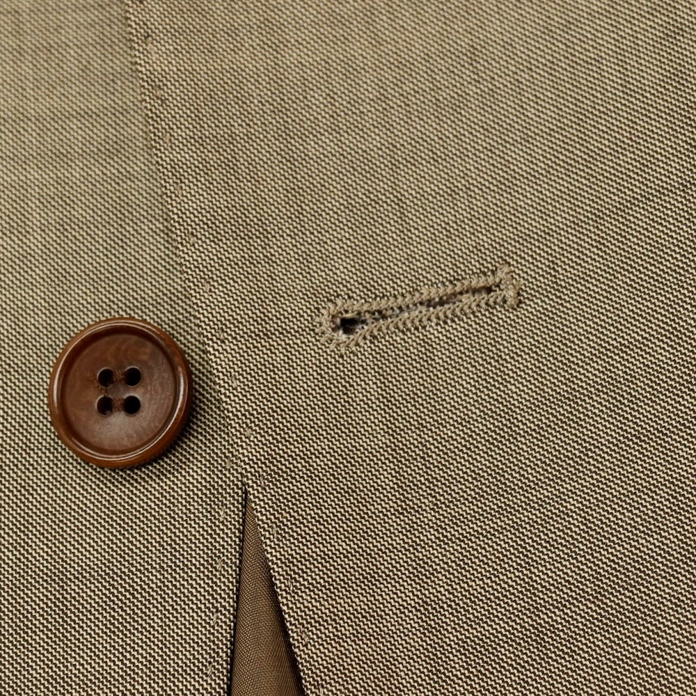 【中古】カンタレリ Cantarelli ウール 2つボタンスーツ ベージュxブラウン【サイズ46】【 状態ランクC 】【 メンズ 】