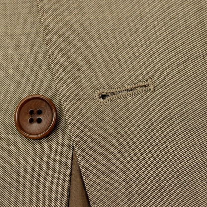 【中古】カンタレリ Cantarelli ウール 2つボタンスーツ ベージュxブラウン【サイズ46】【 状態ランクC 】【 メンズ 】