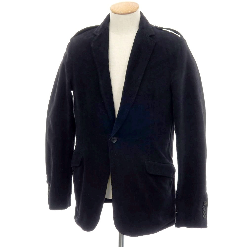 【中古】マイケルタピア MICHAEL TAPIA コットン 横畝コーデュロイ 1B カジュアルジャケット ブラック【サイズS】【 状態ランクC 】【 メンズ 】[APD]