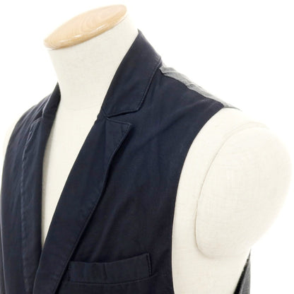 【中古】イレブンティ eleventy コットンポリウレタン カジュアル系ジレ ベスト ネイビー【サイズS】【 状態ランクC 】【 メンズ 】