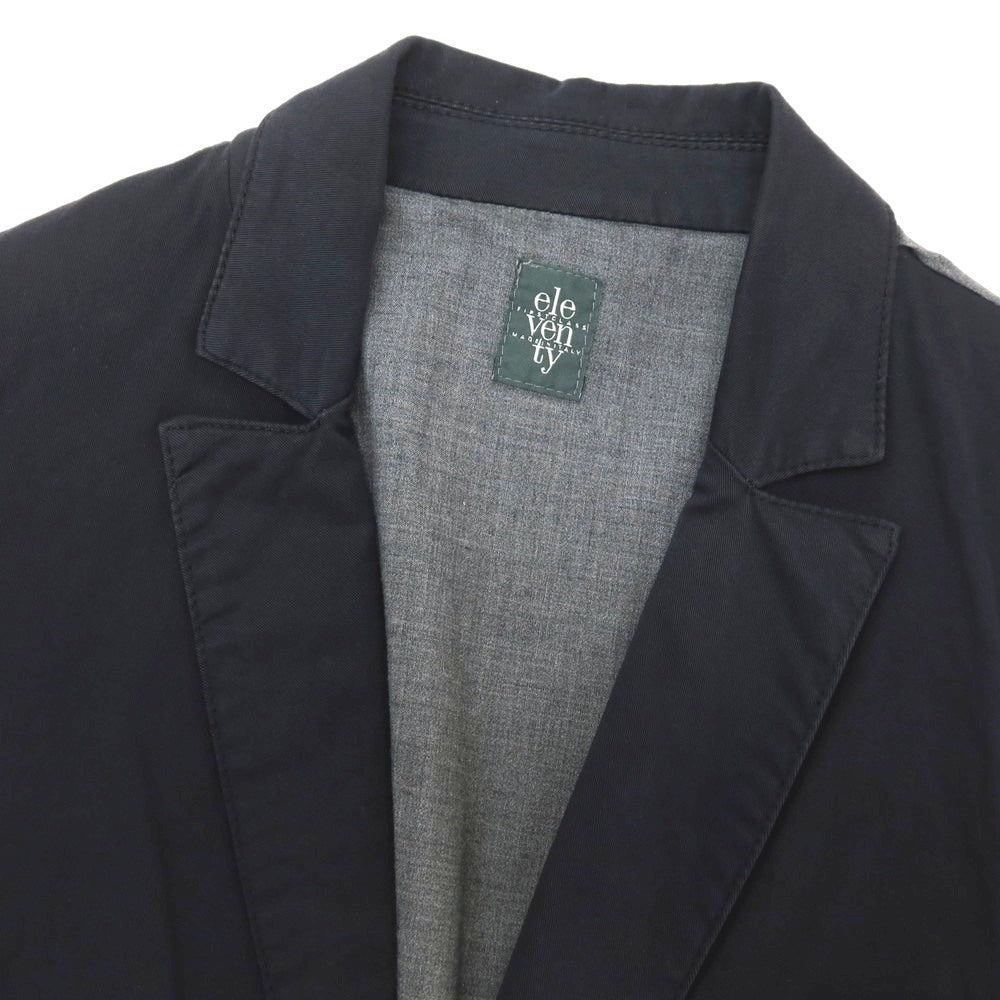 【中古】イレブンティ eleventy コットンポリウレタン カジュアル系ジレ ベスト ネイビー【サイズS】【 状態ランクC 】【 メンズ 】