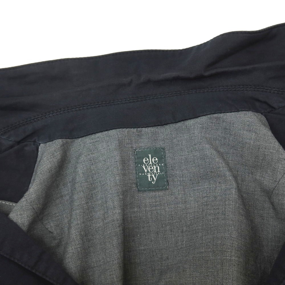 【中古】イレブンティ eleventy コットンポリウレタン カジュアル系ジレ ベスト ネイビー【サイズS】【 状態ランクC 】【 メンズ 】