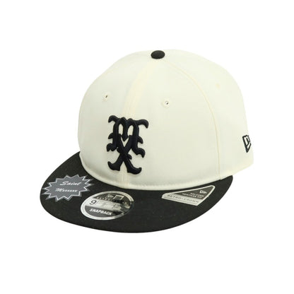 【中古】セント マイケル SAINT Mxxxxxx × NEW ERA 2026年春夏 ベースボールキャップ 帽子 アイボリーxブラック【 状態ランクA 】【 メンズ 】
