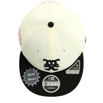 【中古】セント マイケル SAINT Mxxxxxx × NEW ERA 2026年春夏 ベースボールキャップ 帽子 アイボリーxブラック【 状態ランクA 】【 メンズ 】