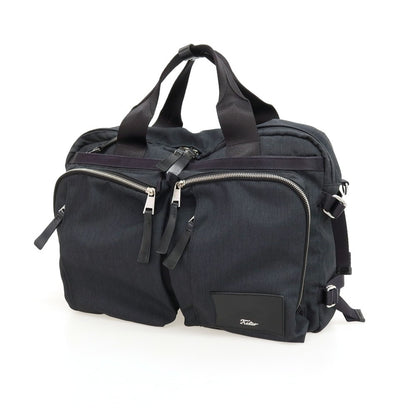 【中古】エフクリオ F.CLIO 3way ポリエステル系 ブリーフケース ネイビーxブラック【 状態ランクB 】【 メンズ 】