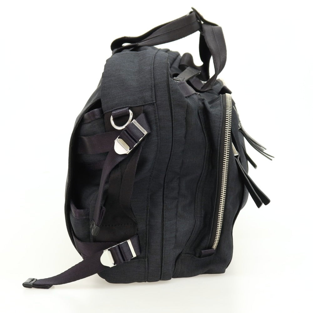 【中古】エフクリオ F.CLIO 3way ポリエステル系 ブリーフケース ネイビーxブラック【 状態ランクB 】【 メンズ 】