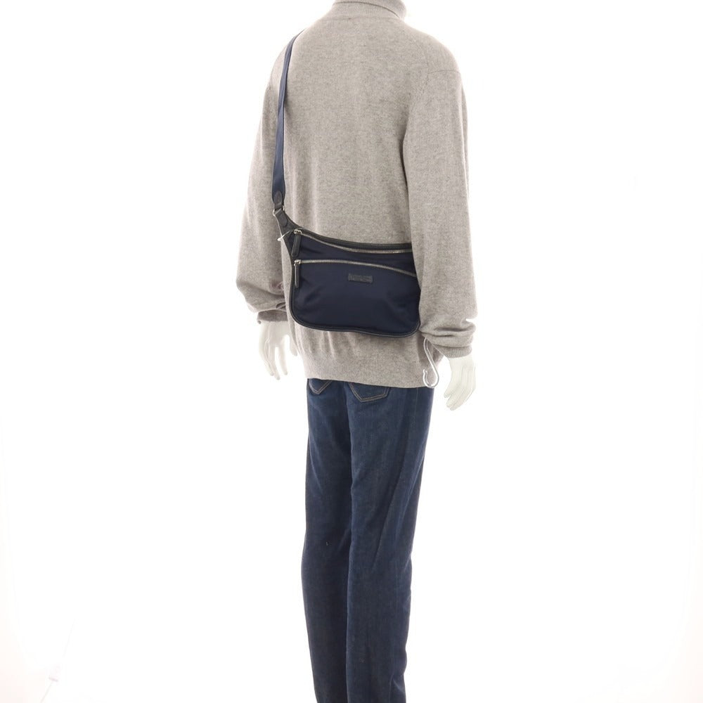 【中古】ダニエルアンドボブ Daniel &amp; Bob ナイロン ショルダーバッグ ネイビーxブラック【 状態ランクB 】【 メンズ 】