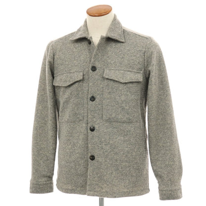 【中古】ギローバー GUY ROVER コットンウール カジュアルシャツ グレーxブラウン【サイズM】【 状態ランクB 】【 メンズ 】