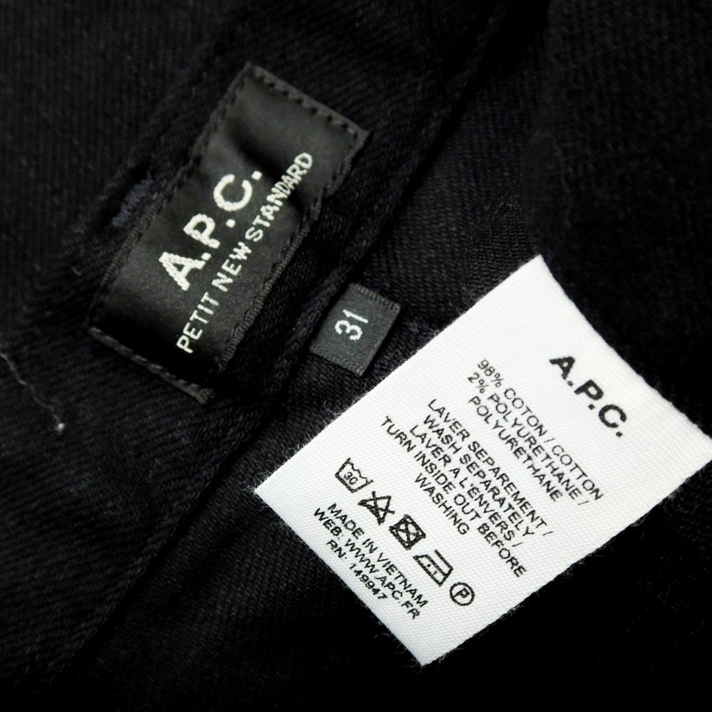 【中古】アーペーセー A.P.C. PETIT NEW STANDARD ストレッチ コットン デニムパンツ ブラック【 31 】【 状態ランクB 】【 メンズ 】 []