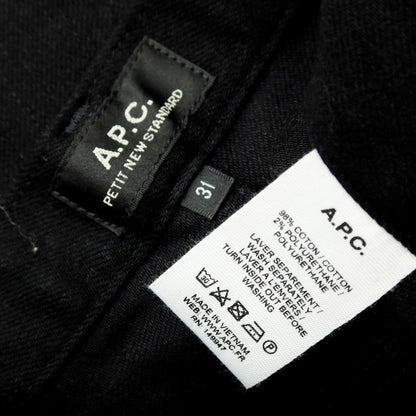 【中古】アーペーセー A.P.C. PETIT NEW STANDARD ストレッチ コットン デニムパンツ ブラック【 31 】【 状態ランクB 】【 メンズ 】 []
