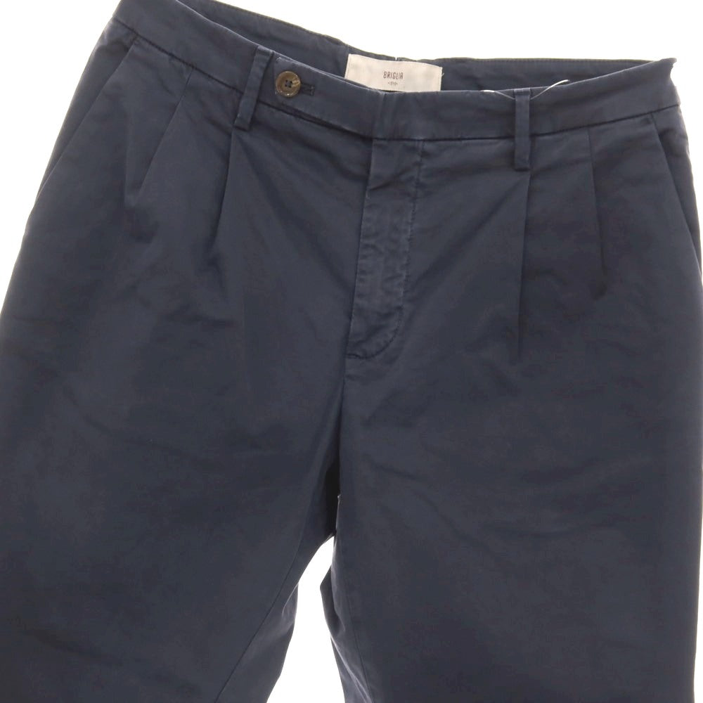 【中古】ブリリア1949 BRIGLIA 1949 ストレッチ コットン カジュアルスラックスパンツ ネイビー【サイズ46】【 状態ランクB 】【 メンズ 】