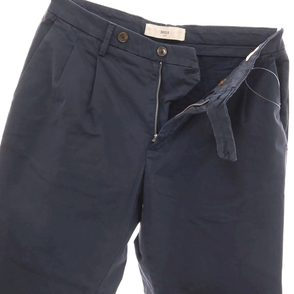 【中古】ブリリア1949 BRIGLIA 1949 ストレッチ コットン カジュアルスラックスパンツ ネイビー【サイズ46】【 状態ランクB 】【 メンズ 】