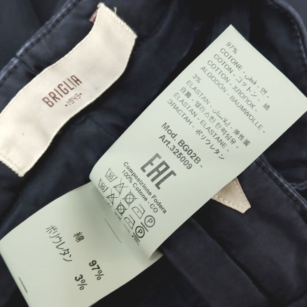 【中古】ブリリア1949 BRIGLIA 1949 ストレッチ コットン カジュアルスラックスパンツ ネイビー【サイズ46】【 状態ランクB 】【 メンズ 】