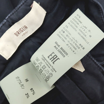 【中古】ブリリア1949 BRIGLIA 1949 ストレッチ コットン カジュアルスラックスパンツ ネイビー【サイズ46】【 状態ランクB 】【 メンズ 】