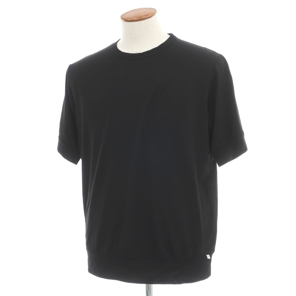 【中古】アンティーチポ　アンティチポ ANTICIPO リヨセルウール クルーネック 半袖Ｔシャツ ブラック【サイズ46】【 状態ランクB 】【 メンズ 】
