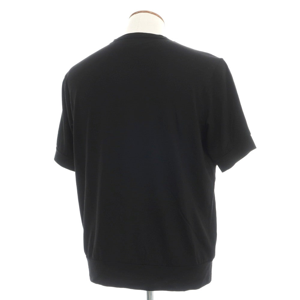 【中古】アンティーチポ　アンティチポ ANTICIPO リヨセルウール クルーネック 半袖Ｔシャツ ブラック【サイズ46】【 状態ランクB 】【 メンズ 】