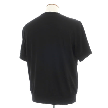 【中古】アンティーチポ　アンティチポ ANTICIPO リヨセルウール クルーネック 半袖Ｔシャツ ブラック【サイズ46】【 状態ランクB 】【 メンズ 】