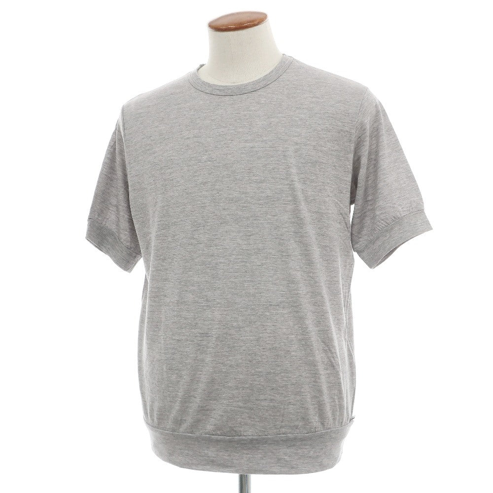 【中古】アンティーチポ　アンティチポ ANTICIPO リヨセルウール クルーネック 半袖Ｔシャツ グレー【サイズ46】【 状態ランクB 】【 メンズ 】