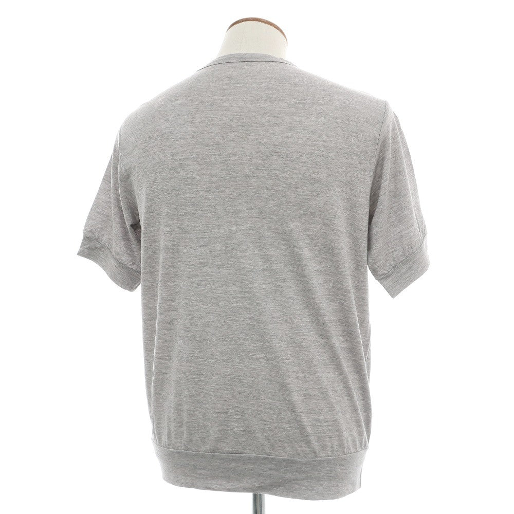 【中古】アンティーチポ　アンティチポ ANTICIPO リヨセルウール クルーネック 半袖Ｔシャツ グレー【サイズ46】【 状態ランクB 】【 メンズ 】