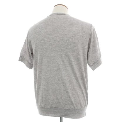 【中古】アンティーチポ　アンティチポ ANTICIPO リヨセルウール クルーネック 半袖Ｔシャツ グレー【サイズ46】【 状態ランクB 】【 メンズ 】