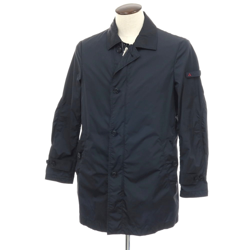 【中古】ピューテリー PEUTEREY ナイロン ステンカラーコート ネイビー【サイズ50】【 状態ランクC 】【 メンズ 】