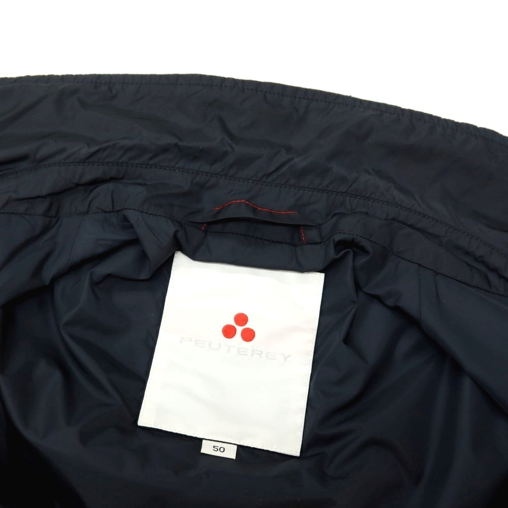 【中古】ピューテリー PEUTEREY ナイロン ステンカラーコート ネイビー【サイズ50】【 状態ランクC 】【 メンズ 】