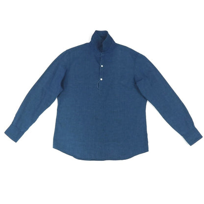 【中古】メイカーズシャツ カマクラ Makers Shirt 鎌倉 コットン プルオーバー カジュアルシャツ ネイビー【サイズL】【 状態ランクC 】【 メンズ 】