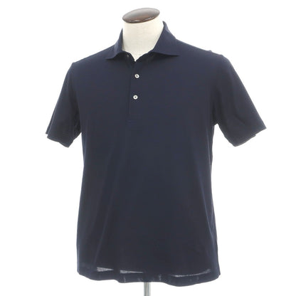 【中古】メイカーズシャツ カマクラ Makers Shirt 鎌倉 コットンポリエステル 鹿の子 半袖ポロシャツ ネイビー【サイズXL】【 状態ランクA 】【 メンズ 】