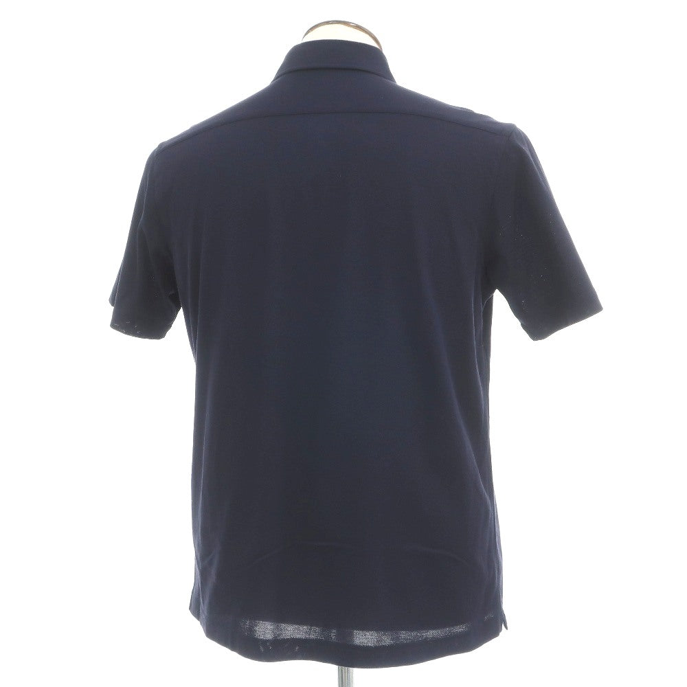【中古】メイカーズシャツ カマクラ Makers Shirt 鎌倉 コットンポリエステル 鹿の子 半袖ポロシャツ ネイビー【サイズXL】【 状態ランクA 】【 メンズ 】