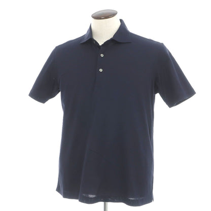 【中古】メイカーズシャツ カマクラ Makers Shirt 鎌倉 コットンポリエステル 鹿の子 半袖ポロシャツ ネイビー【サイズXL】【 状態ランクA 】【 メンズ 】