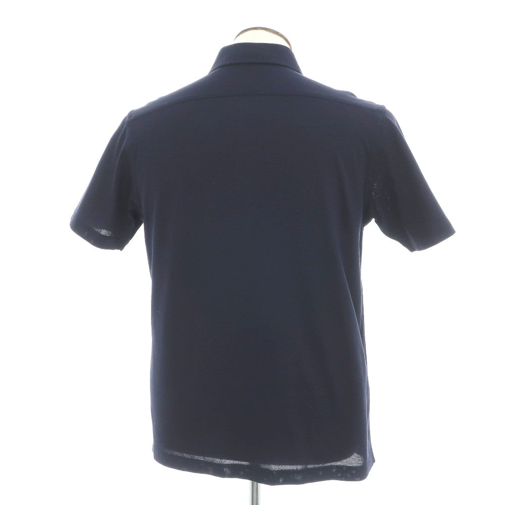 【中古】メイカーズシャツ カマクラ Makers Shirt 鎌倉 コットンポリエステル 鹿の子 半袖ポロシャツ ネイビー【サイズXL】【 状態ランクA 】【 メンズ 】