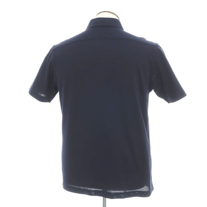 【中古】メイカーズシャツ カマクラ Makers Shirt 鎌倉 コットンポリエステル 鹿の子 半袖ポロシャツ ネイビー【サイズXL】【 状態ランクA 】【 メンズ 】