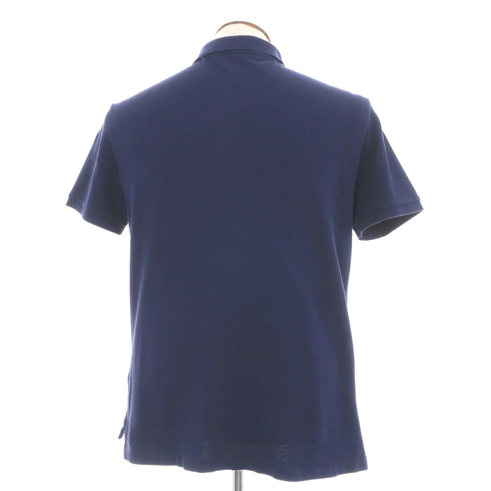 【中古】ポロ ラルフローレン Polo Ralph Lauren コットン 鹿の子 半袖ポロシャツ ネイビー【サイズL】【 状態ランクB 】【 メンズ 】