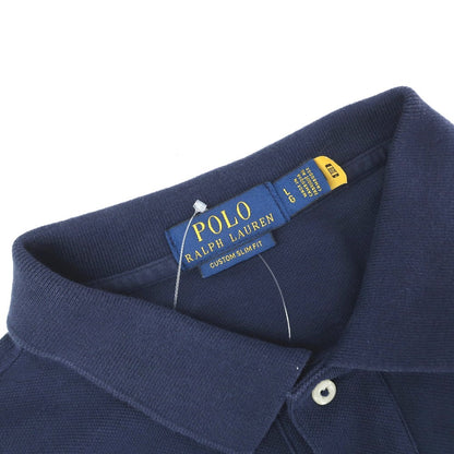 【中古】ポロ ラルフローレン Polo Ralph Lauren コットン 鹿の子 半袖ポロシャツ ネイビー【サイズL】【 状態ランクB 】【 メンズ 】