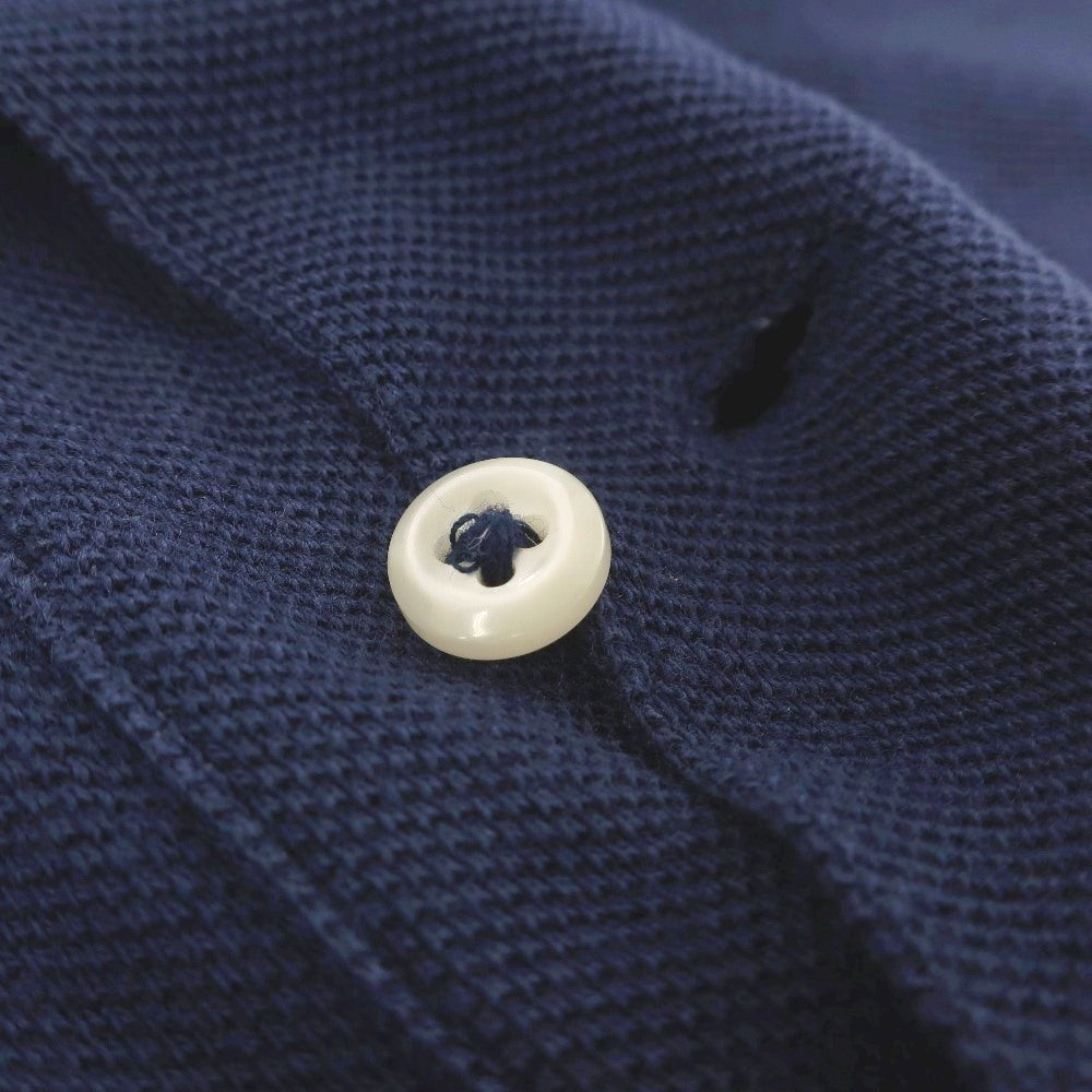 【中古】ポロ ラルフローレン Polo Ralph Lauren コットン 鹿の子 半袖ポロシャツ ネイビー【サイズL】【 状態ランクB 】【 メンズ 】