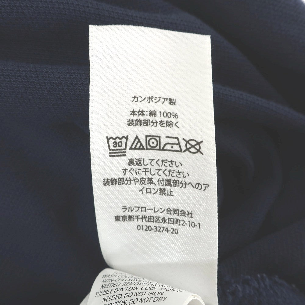 【中古】ポロ ラルフローレン Polo Ralph Lauren コットン 鹿の子 半袖ポロシャツ ネイビー【サイズL】【 状態ランクB 】【 メンズ 】