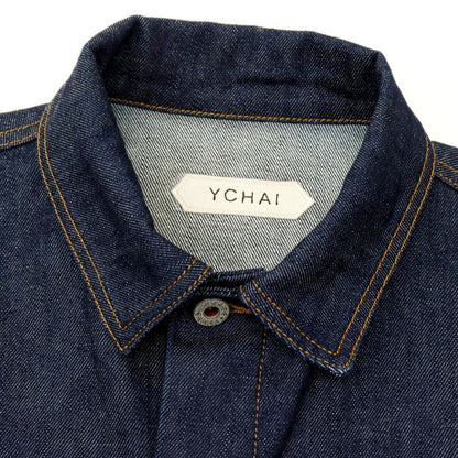 【中古】イカイ YCHAI ストレッチ コットン デニムジャケット ネイビー【サイズ46】【 状態ランクA 】【 メンズ 】