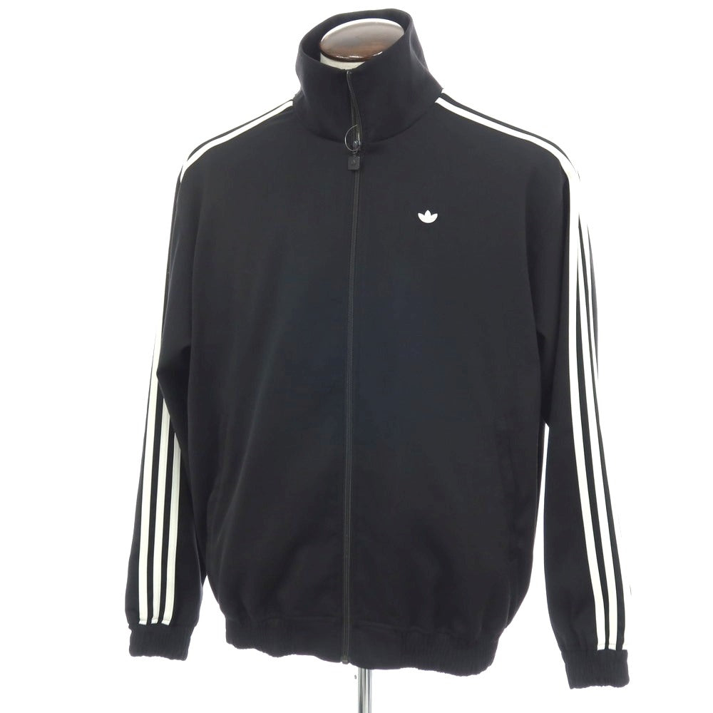 【中古】アディダス adidas ポリエステルレーヨンポリウレタン トラックジャケット ブラック【 サイズXL 】【 状態ランクB 】【 メンズ 】 [APD]