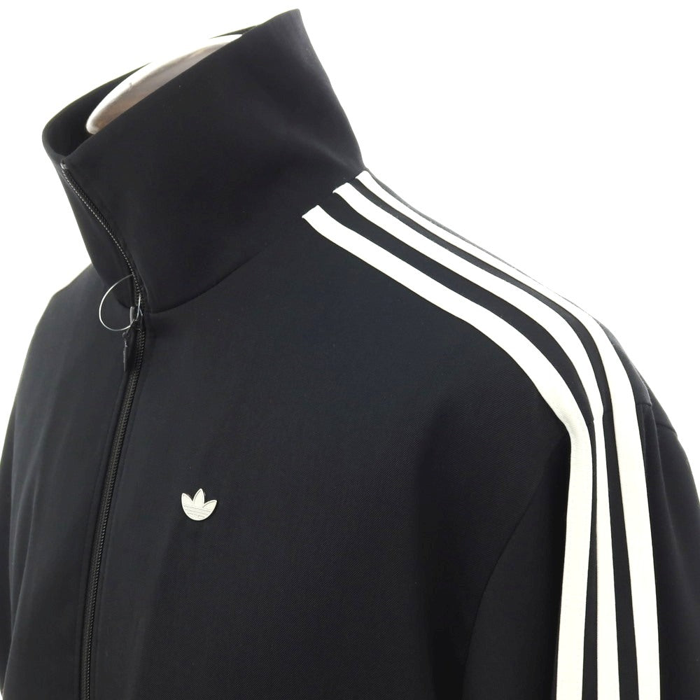 【中古】アディダス adidas ポリエステルレーヨンポリウレタン トラックジャケット ブラック【 サイズXL 】【 状態ランクB 】【 メンズ 】 [APD]