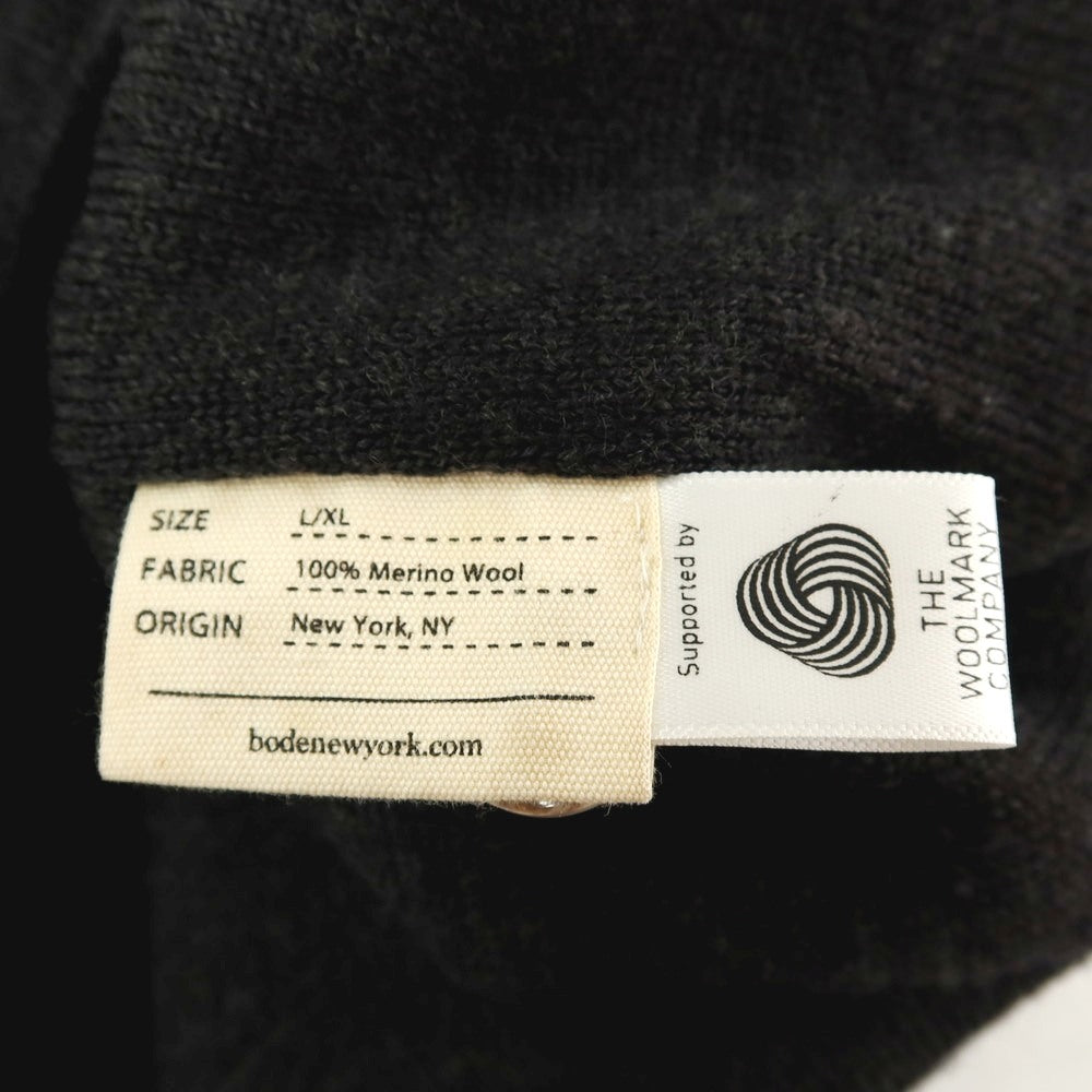 【中古】ボーディ BODE ウール ビーズ シャツ型 カーディガン チャコール【サイズL/XL】【 状態ランクB 】【 メンズ 】
