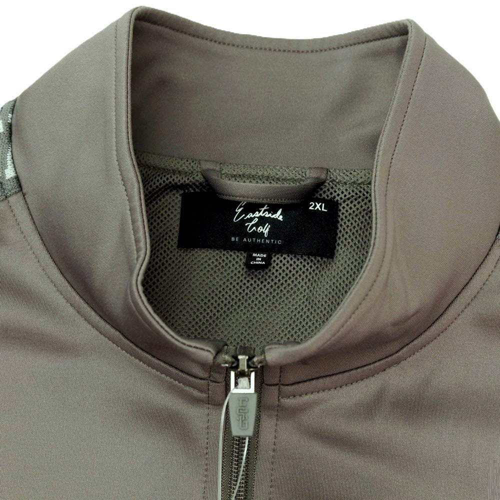 【中古】イーストサイドゴルフ Eastside Golf ストレッチ ポリエステル スタンドカラー ジップアップ ジャージ グレー【サイズ2XL】【 状態ランクB 】【 メンズ 】