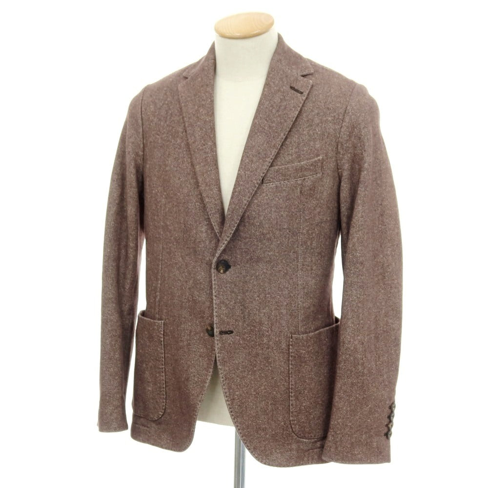 【中古】チルコロ1901 CIRCOLO 1901 コットン ジャージー ツイルプリント 2B カジュアルジャケット アッシュブラウン【サイズ44】【 状態ランクB 】【 メンズ 】[APD]