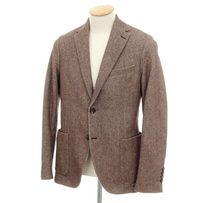 【中古】チルコロ1901 CIRCOLO 1901 コットン ジャージー ツイルプリント 2B カジュアルジャケット アッシュブラウン【サイズ44】【 状態ランクB 】【 メンズ 】