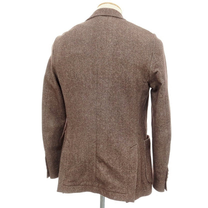 【中古】チルコロ1901 CIRCOLO 1901 コットン ジャージー ツイルプリント 2B カジュアルジャケット アッシュブラウン【サイズ44】【 状態ランクB 】【 メンズ 】