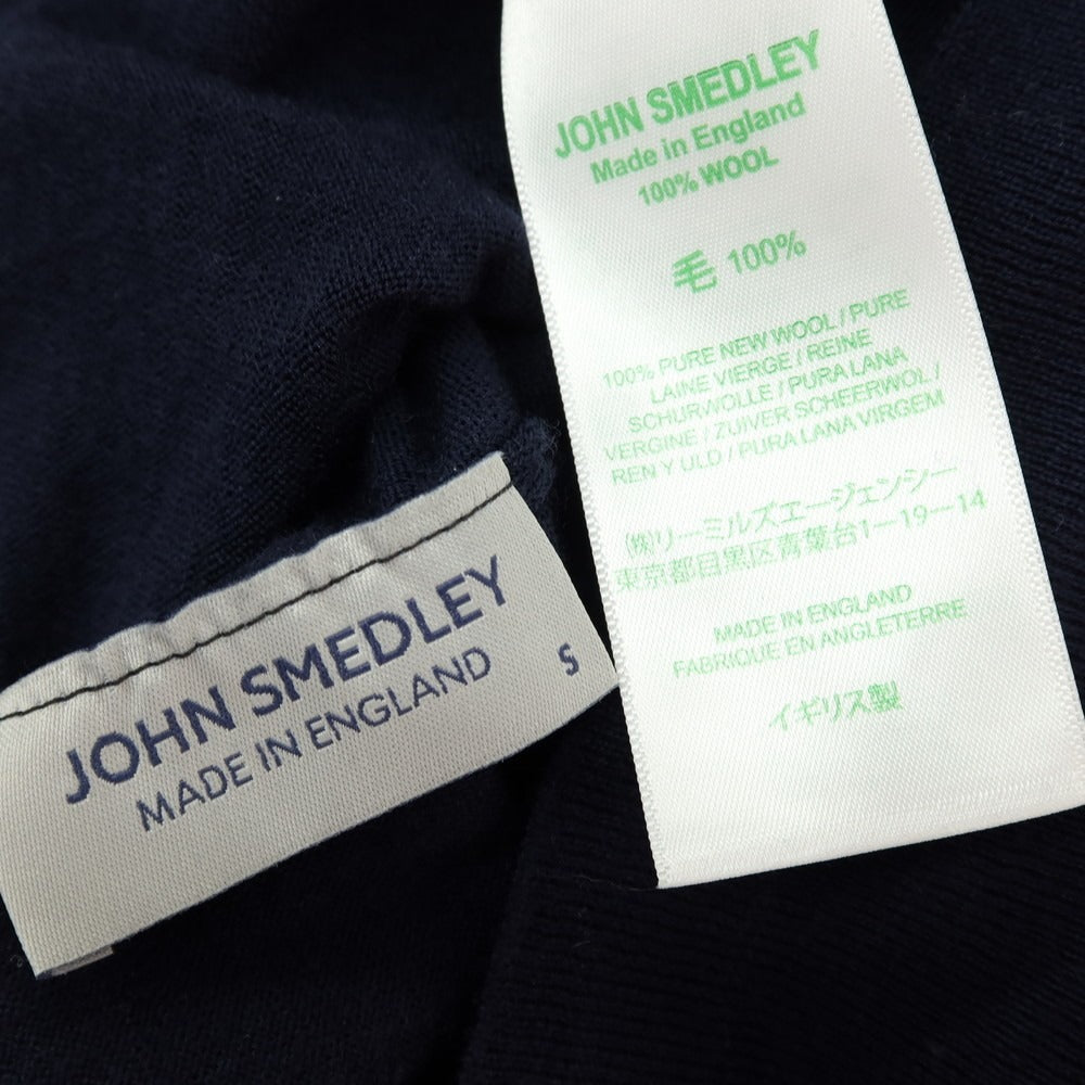 【中古】ジョンスメドレー JOHN SMEDLEY ハイゲージ ウール タートルネック プルオーバーニット ネイビー【サイズS】【 状態ランクB 】【 メンズ 】