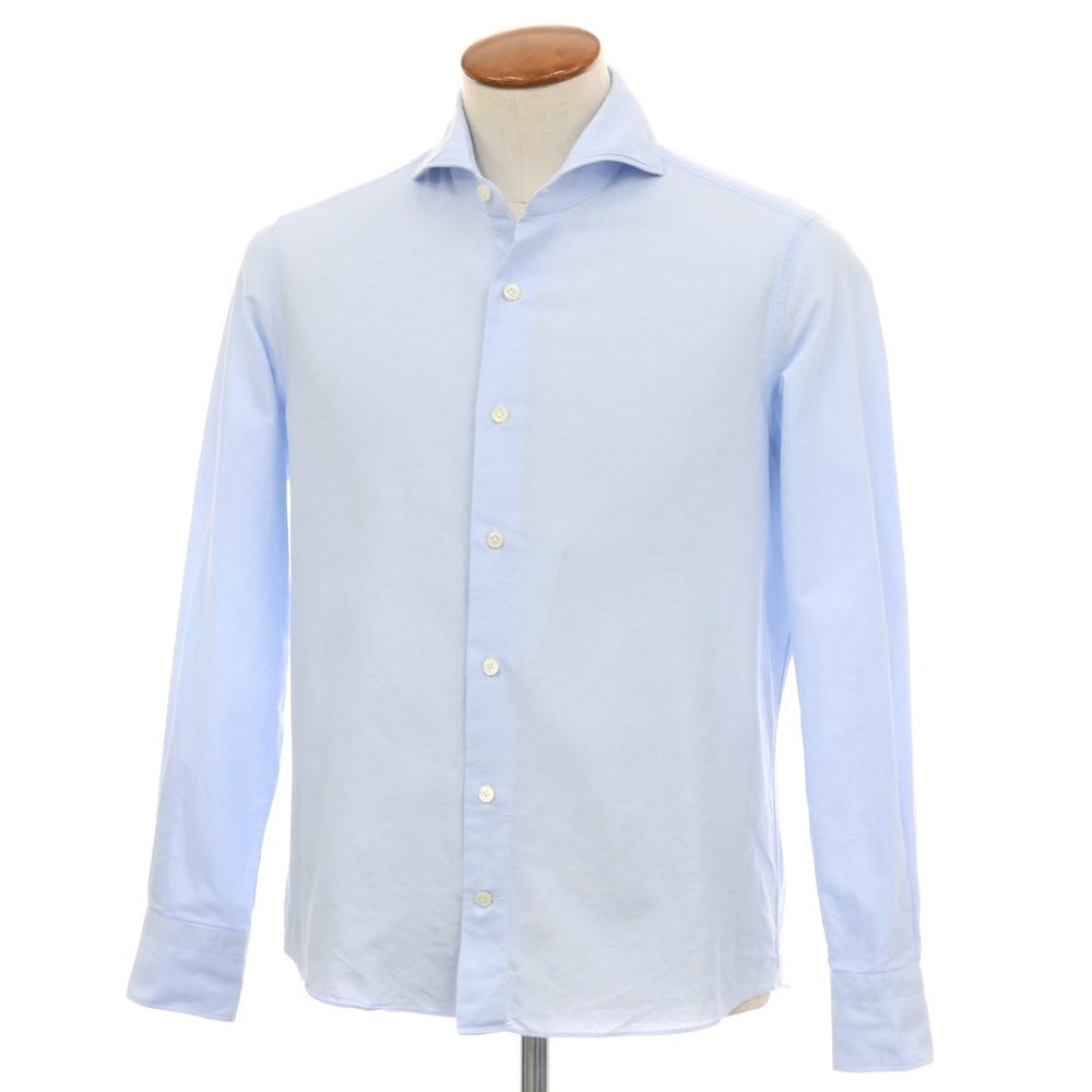 【中古】ジャンネット giannetto コットン ホリゾンタルカラー ドレスシャツ ブルー【サイズ40】【 状態ランクB 】【 メンズ 】