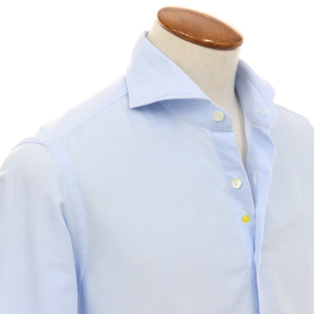 【中古】ジャンネット giannetto コットン ホリゾンタルカラー ドレスシャツ ブルー【サイズ40】【 状態ランクB 】【 メンズ 】