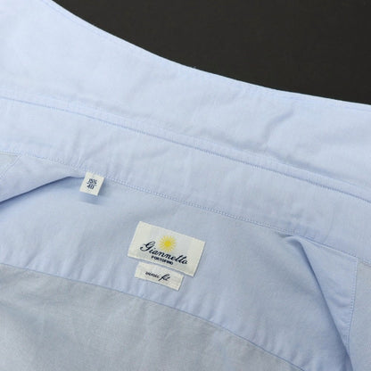 【中古】ジャンネット giannetto コットン ホリゾンタルカラー ドレスシャツ ブルー【サイズ40】【 状態ランクB 】【 メンズ 】